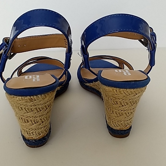 Women's espadrilles wedge blue Sandals size 8 - Picture 4 of 8